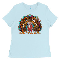 Baby Blue gobble till you wobble thanksgiving rainbow Ladies Tee - RanaPortraitStore