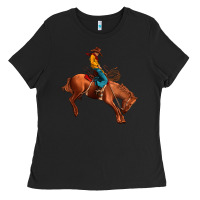 Black cowboy rodeo Ladies Tee - JahusDesignShop