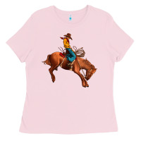 Bubblegum Pink cowboy rodeo Ladies Tee - JahusDesignShop