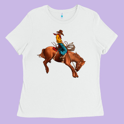 Cowboy Rodeo Ladies Tee Designed By Jahusdesignshop