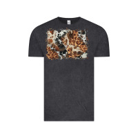 Vintage Black cowhide leopard background Vintage Tee - BarkalooDesign
