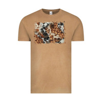 Vintage Camel cowhide leopard background Vintage Tee - BarkalooDesign