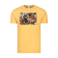 Vintage Mustard cowhide leopard background Vintage Tee - BarkalooDesign