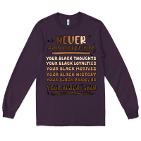 Plum never apologize Long Sleeve Tee - MaliasSmallBusiness