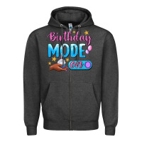 Charcoal Heather Birthday Mode On Zipper Hoodie - BundleAndBundleShop
