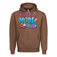 Chestnut Birthday Mode On Zipper Hoodie - BundleAndBundleShop