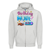 Dove Grey Birthday Mode On Zipper Hoodie - BundleAndBundleShop