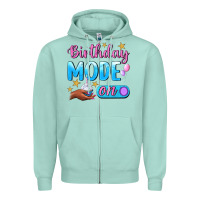 Seafoam Birthday Mode On Zipper Hoodie - BundleAndBundleShop