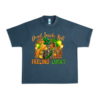 Midnight Navy dead inside but feeling lucky Urban Heavy Tee - NancyCooperArtShop
