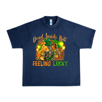 Navy dead inside but feeling lucky Urban Heavy Tee - NancyCooperArtShop