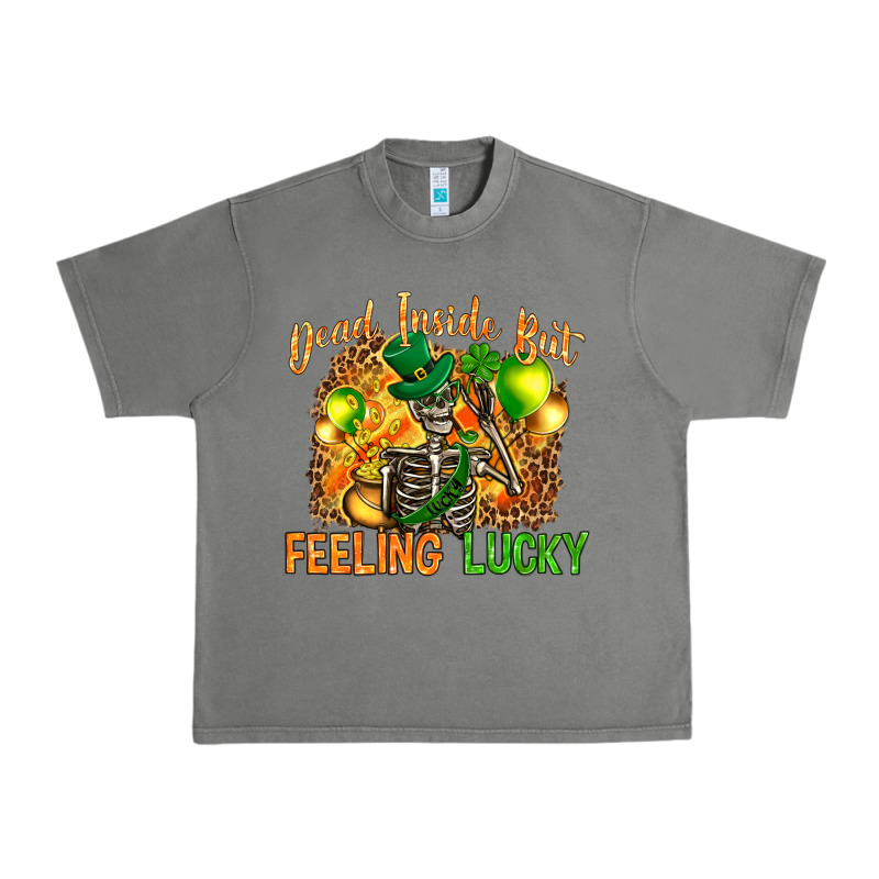 Dead Inside But Feeling Lucky Urban Heavy Tee by NancyCooperArtShop | Teevron