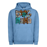 Pigment Pebble Blue dog mama Urban Hoodie - OliviaCreatesArt