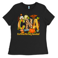 Black fall cna certified nursing assistant Ladies Tee - Zillion Design Studio