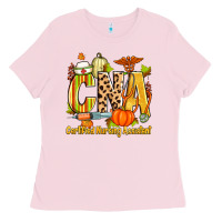 Bubblegum Pink fall cna certified nursing assistant Ladies Tee - Zillion Design Studio