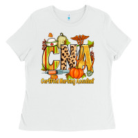 White fall cna certified nursing assistant Ladies Tee - Zillion Design Studio