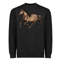 Black Missouri Fox Trotter horse Heavyweight Sweatshirt - LillyAllenDesigns