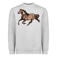 Heather Grey Missouri Fox Trotter horse Heavyweight Sweatshirt - LillyAllenDesigns
