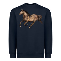 Navy Missouri Fox Trotter horse Heavyweight Sweatshirt - LillyAllenDesigns