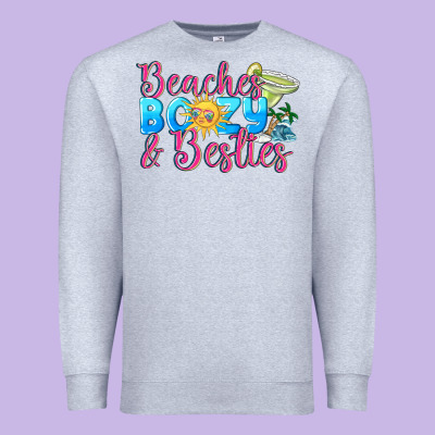 Beaches Boozy Besties Summer Premium Sweatshirt Designed By Nancycooperartshop