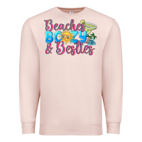 Pale Pink Beaches boozy besties Summer Premium Sweatshirt - NancyCooperArtShop
