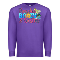 Purple Beaches boozy besties Summer Premium Sweatshirt - NancyCooperArtShop
