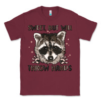 Burgundy sweet but will throw hands Classic Tee - MaliasSmallBusiness