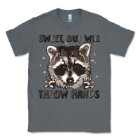 Charcoal Heather sweet but will throw hands Classic Tee - MaliasSmallBusiness