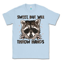 Dusty Blue sweet but will throw hands Classic Tee - MaliasSmallBusiness