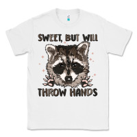 White sweet but will throw hands Classic Tee - MaliasSmallBusiness