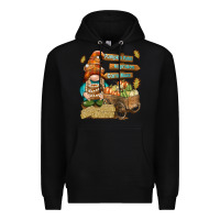 Black Pumpkin patch hayrides and corn maze Premium Hoodie - NancyCooperArtShop