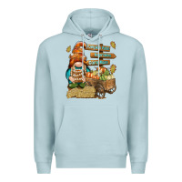 Blue Mist Pumpkin patch hayrides and corn maze Premium Hoodie - NancyCooperArtShop