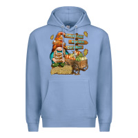 Colony Blue Pumpkin patch hayrides and corn maze Premium Hoodie - NancyCooperArtShop