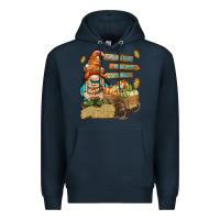 Navy Pumpkin patch hayrides and corn maze Premium Hoodie - NancyCooperArtShop
