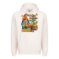 Pale Pink Pumpkin patch hayrides and corn maze Premium Hoodie - NancyCooperArtShop