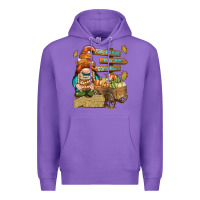 Purple Pumpkin patch hayrides and corn maze Premium Hoodie - NancyCooperArtShop