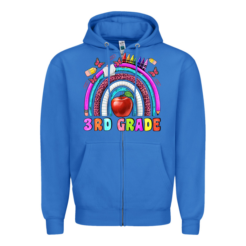 3 Rd Grade Zipper Hoodie by BundleAndBundleShop | Teevron