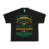 Black i'm not retired i'm a professional grampa Urban Heavy Tee - Jasminsmagicworld