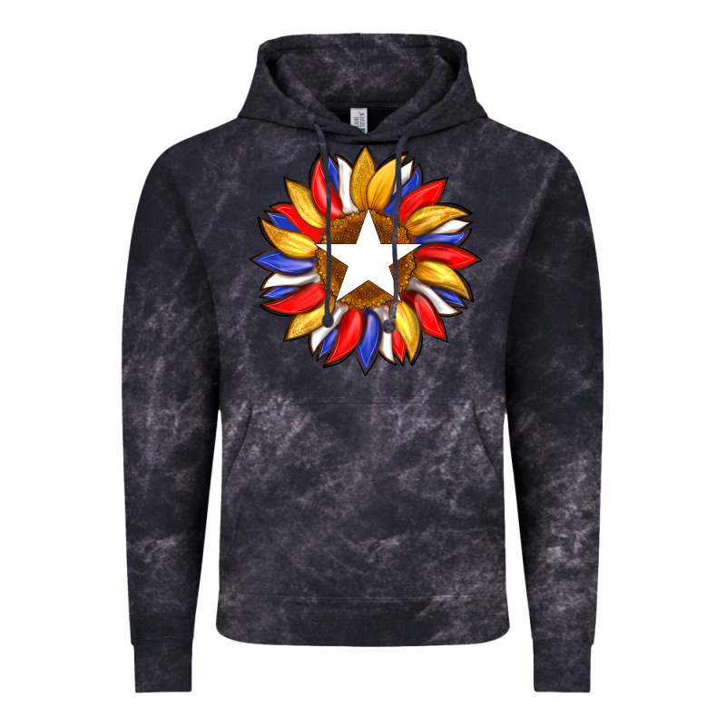 American Flag And Sunflower With Star Vintage Hoodie by Artiststas | Teevron
