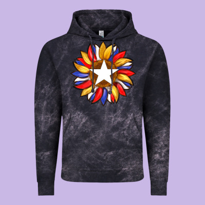 American Flag And Sunflower With Star Vintage Hoodie Designed By Artiststas