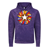 Cloud Purple american flag and sunflower with star Vintage Hoodie - Artiststas