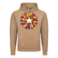 Vintage Coffee american flag and sunflower with star Vintage Hoodie - Artiststas