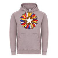 Vintage Zinc american flag and sunflower with star Vintage Hoodie - Artiststas