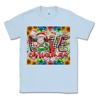 Dusty Blue Love Christmas cow Classic Tee - CowhideDigitalArt