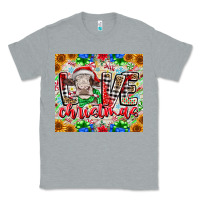 Heather Grey Love Christmas cow Classic Tee - CowhideDigitalArt