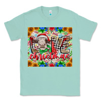 Seafoam Love Christmas cow Classic Tee - CowhideDigitalArt