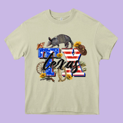 Texas Tx Heavy Core Tee Designed By Zillion Design Studio