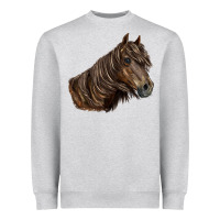 Heather Grey missouri horse Heavyweight Sweatshirt - LillyAllenDesigns
