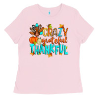 Bubblegum Pink crazy grateful thankful Ladies Tee - Zillion Design Studio