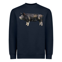 Navy berkshire pig Heavyweight Sweatshirt - LillyAllenDesigns