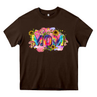 Chocolate Brown tie dye mom Heavy Core Tee - Zillion Design Studio